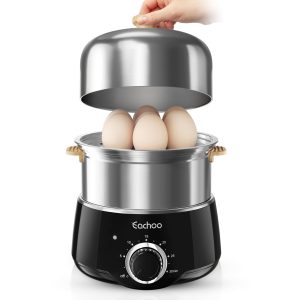 Hard Boiled Egg Cooker - 14-Egg Rapid Stainless Steel Egg Boiler with 30-Min ...