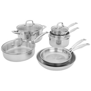 Henckels Clad H3 10Pc Stainless Steel Cookware Set
