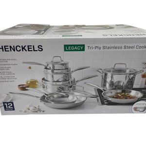 Henckels Legacy Tri-Ply Clad 12 Piece Stainless Steel Cookware Set All Stovetops
