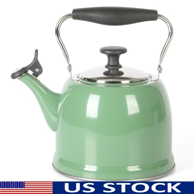 Induction Stainless Steel Kettle W/ Lid Stovetop Tea Boiler Kitchen Essential US