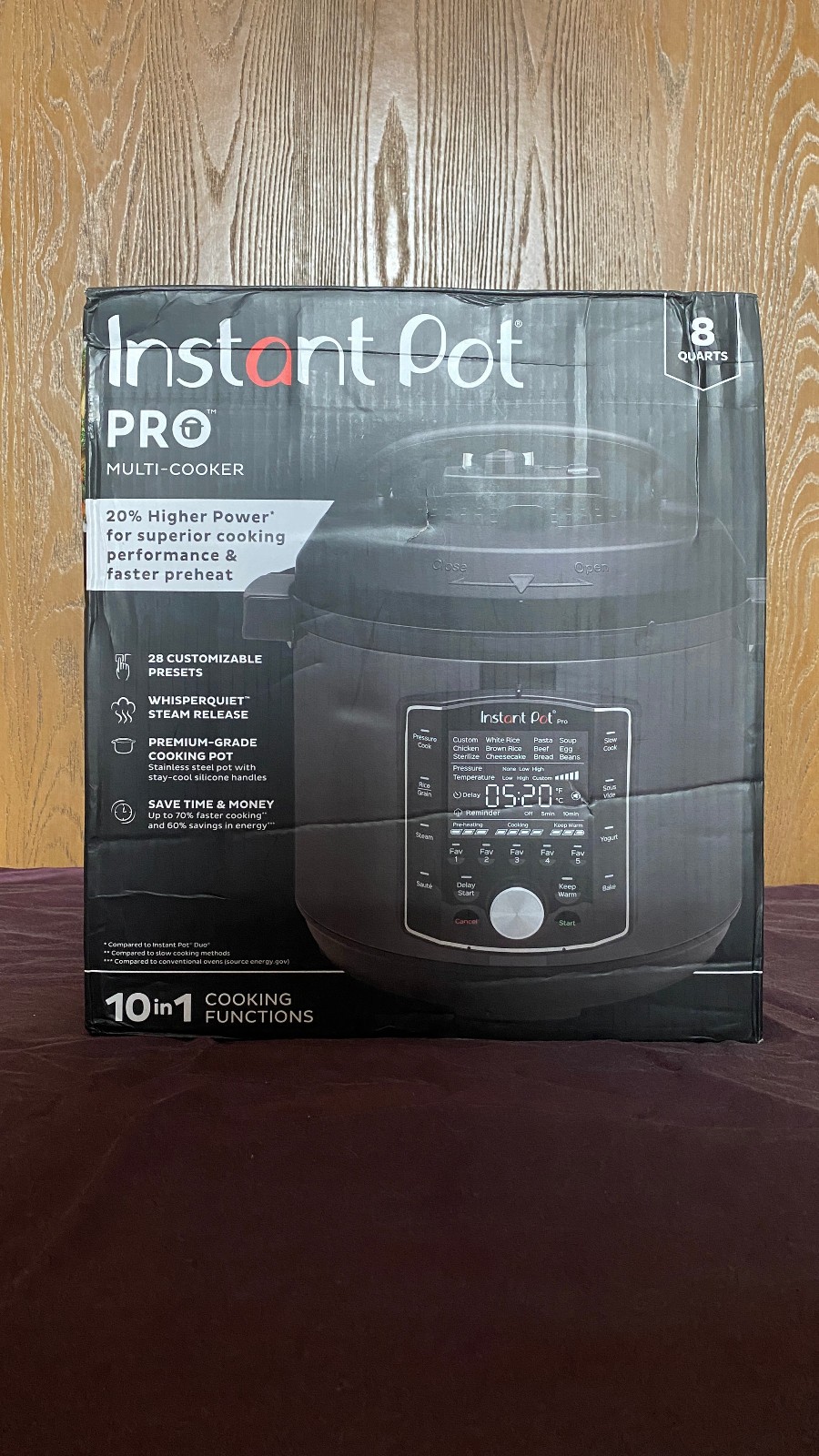 Instant Pot Pro Electric Pressure Cooker - Black 8QT - 10 in 1