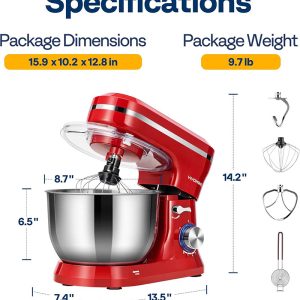 Kitchen Food Stand Mixer 4.75QT 8-Speed Dough Mixer Blender Stainless Steel Bowl