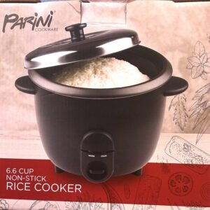 NEW Parini Cookware 6.6 Cup Non Stick Rice Cooker Aluminum Inner Pot Scoop