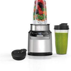 Ninja BN401 Nutri Blender Pro with Auto-iQ, 1100W Motor, (2) 24oz Single Cups