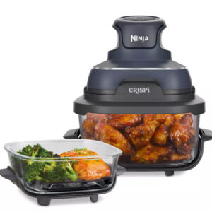 Ninja Crispi 4-in-1 Portable Glass Air Fryer Cooking System, 1500W, 4QT & 6-Cup