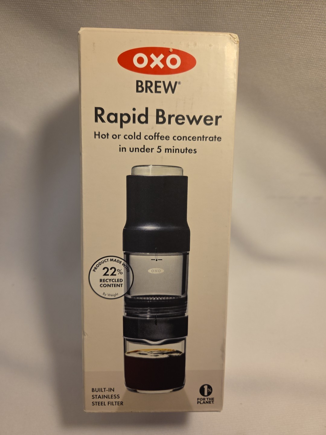 OXO BREW Rapid Brewer Single-Serve Coffee Maker Black: Manual Pour