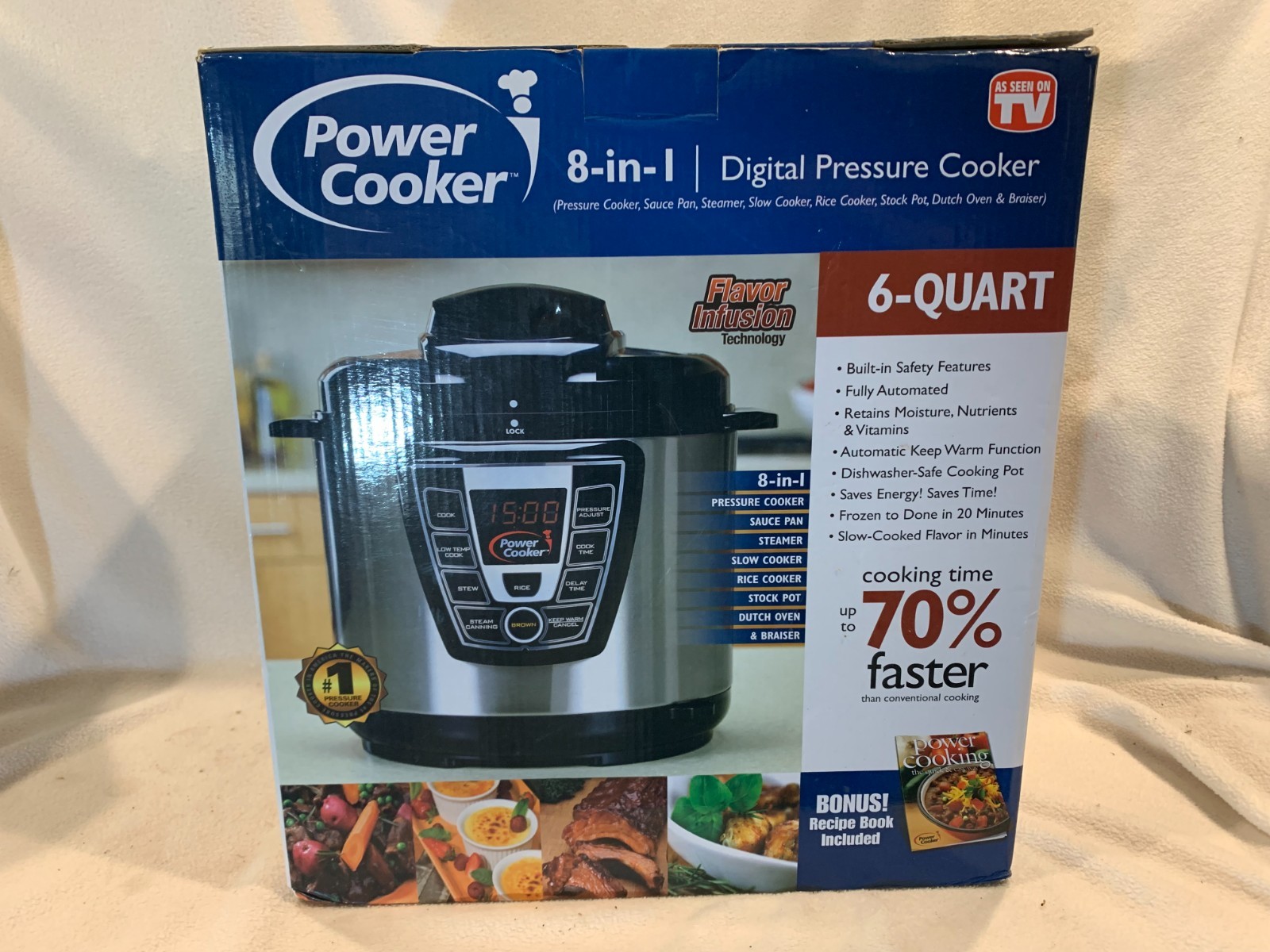 Power Cooker 6 Quart Digital Pressure Cooker Model #PC-TRI6 Brand new in box
