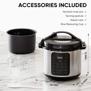 Pressure cooker Pot 6qt/ 8qt 12-in-1 Pressure Cooker Bundle