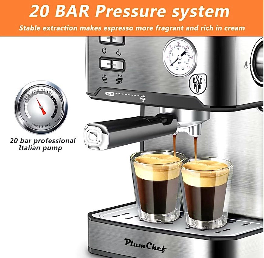 Professional 20 Bar-Espresso Machine with Steam Frother – Coffee Maker