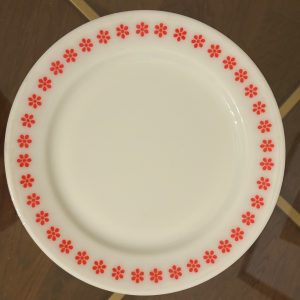 RARE PYREX Penn Dutch Flower Red 10.5” Promo Friendship Under Plate 795 Charger