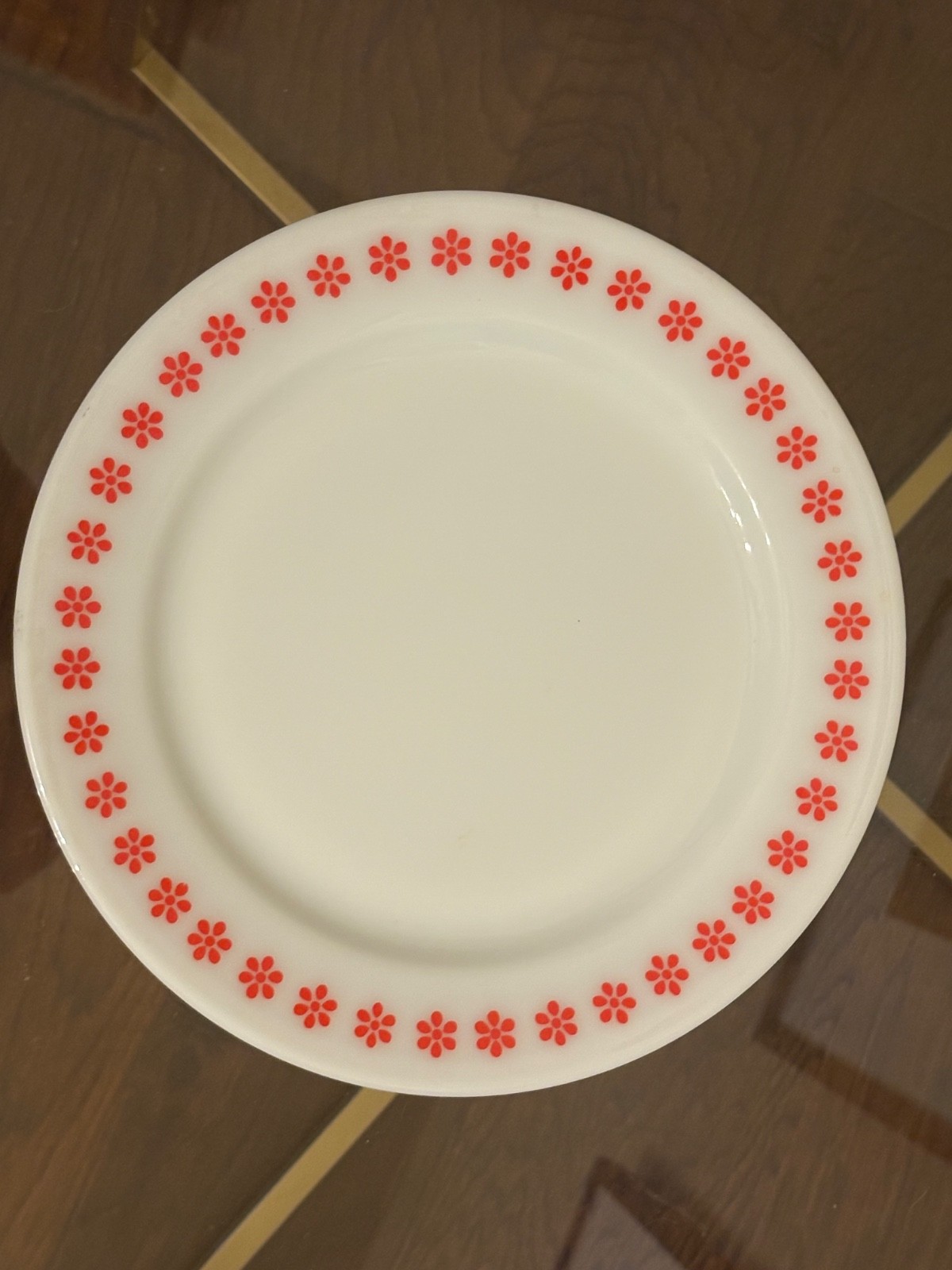 RARE PYREX Penn Dutch Flower Red 10.5” Promo Friendship Under Plate 795 Charger