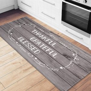 Rugshop Kitchen Mats Thankful Anti Fatigue Standing Bath Mat Kitchen Mat 18"x47"