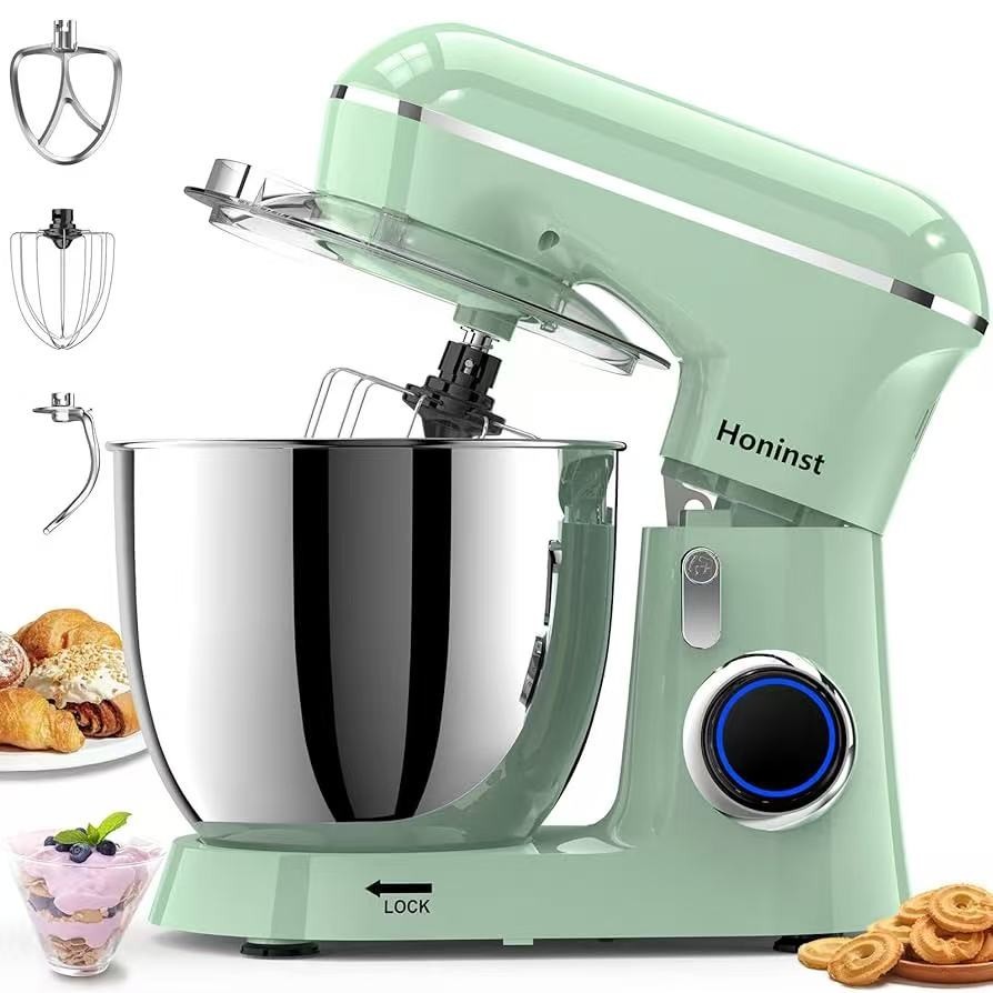 Stand Mixer, 6.5QT 10-Speed Tilt-Head Electric Stand Mixer, 3-In-1 Kitchen Mixer