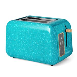 The Pioneer Woman Digital 2-Slice Toaster, Teal Speckle