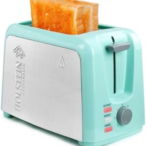 The Pioneer Woman Digital 2-Slice Toaster, Teal Speckle Stainless Steel Durable