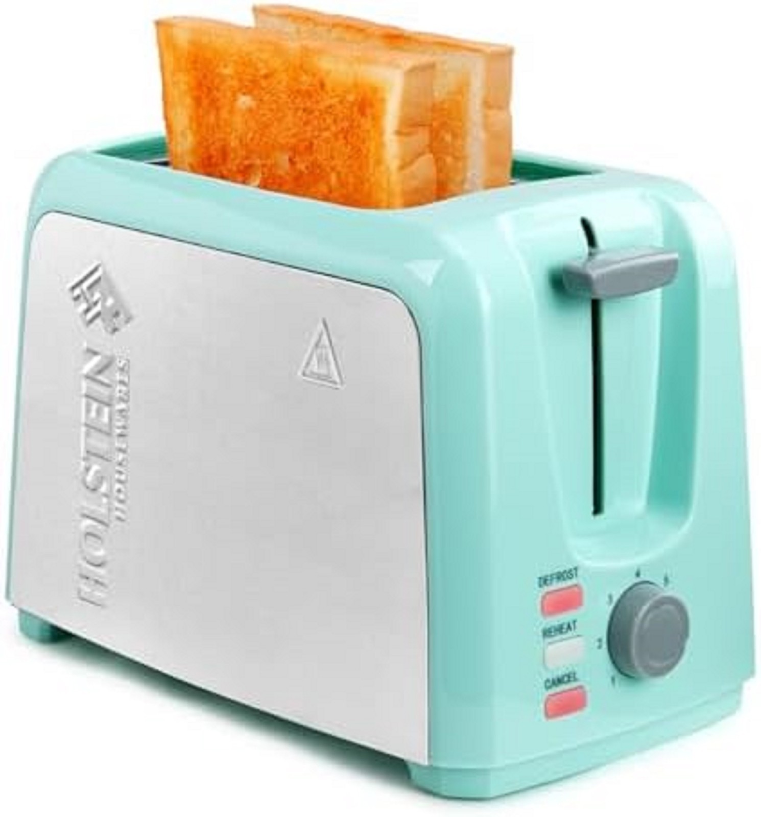 The Pioneer Woman Digital 2-Slice Toaster, Teal Speckle Stainless Steel Durable