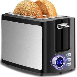 Toaster 2 Slice Wide Slot Toaster Best Rated Prime Displav Smart Toasters with L