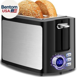 Toaster 2 Slice Wide Slot Toaster Best Rated Prime Displav Smart Toasters with L