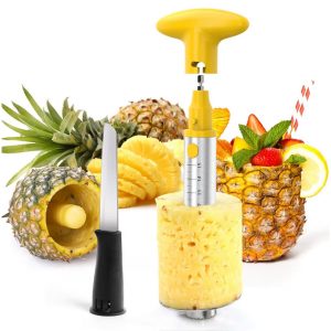 YYP Pineapple Cutter with Knife Upgraded Electric &Manual Durable Pineapple Core