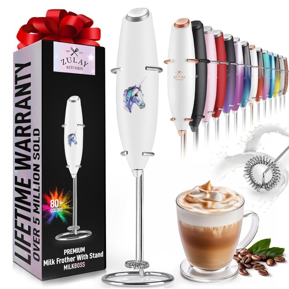 Zulay Kitchen Premium Milk Frother With Stand