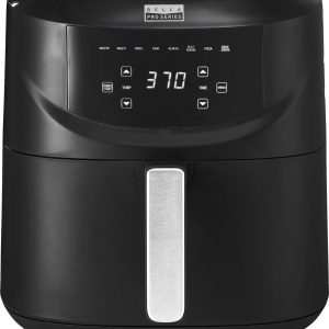 bella PRO - 8-qt. Touchscreen Air Fryer with Divided Basket - Matte Black