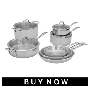 🍳 Henckels 11-Piece Stainless Steel Tri-Ply Clad Cookware Set FAST SHIP!!
